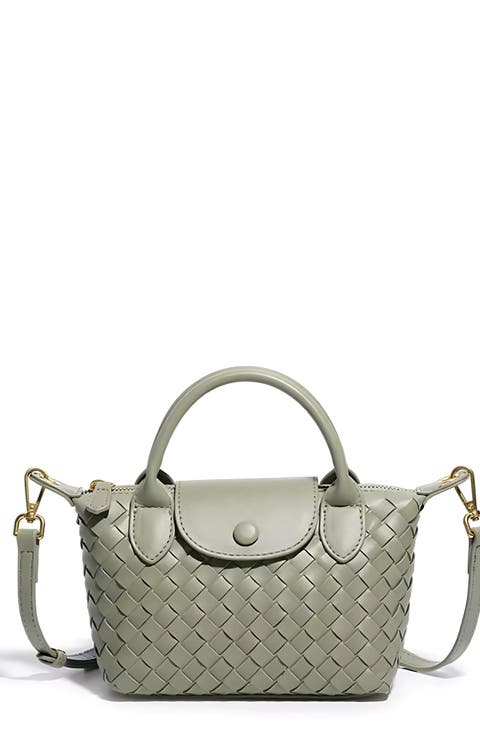 Monica Woven Top Handle Bag