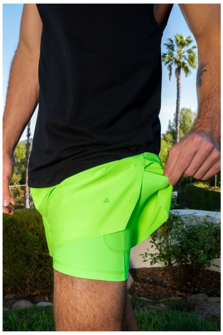 Prime Sport Short 5", Alternate, color, Neon Green