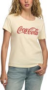 Lucky Brand Coca Cola Lace Logo Graphic Cotton T-Shirt