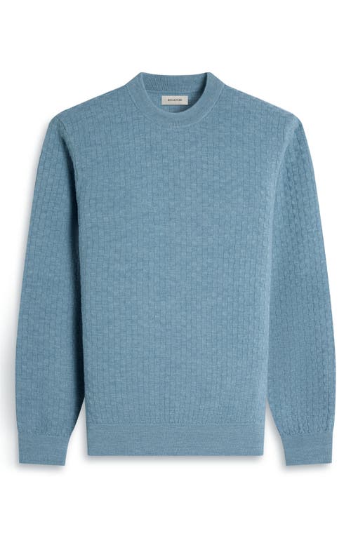 Bugatchi Basketweave Stitch Merino Wool Sweater In Green