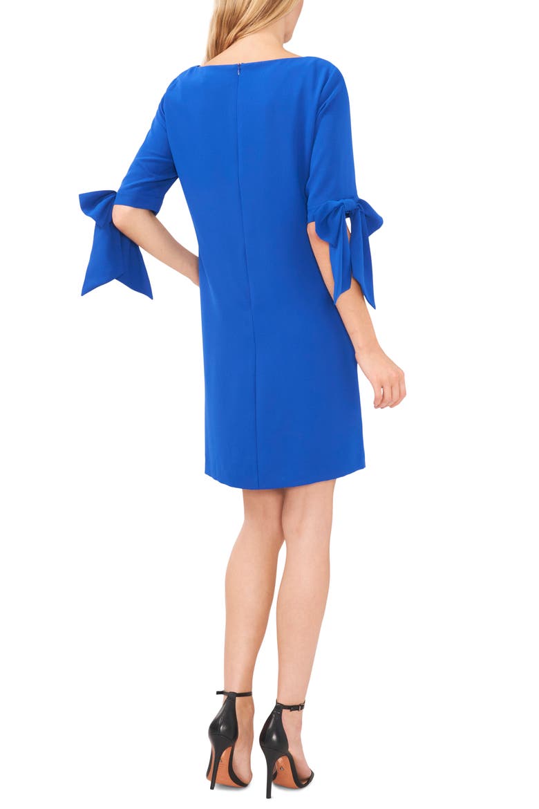 Moss Crepe Shift Dress, Alternate, color, DEEP ROYAL BLUE