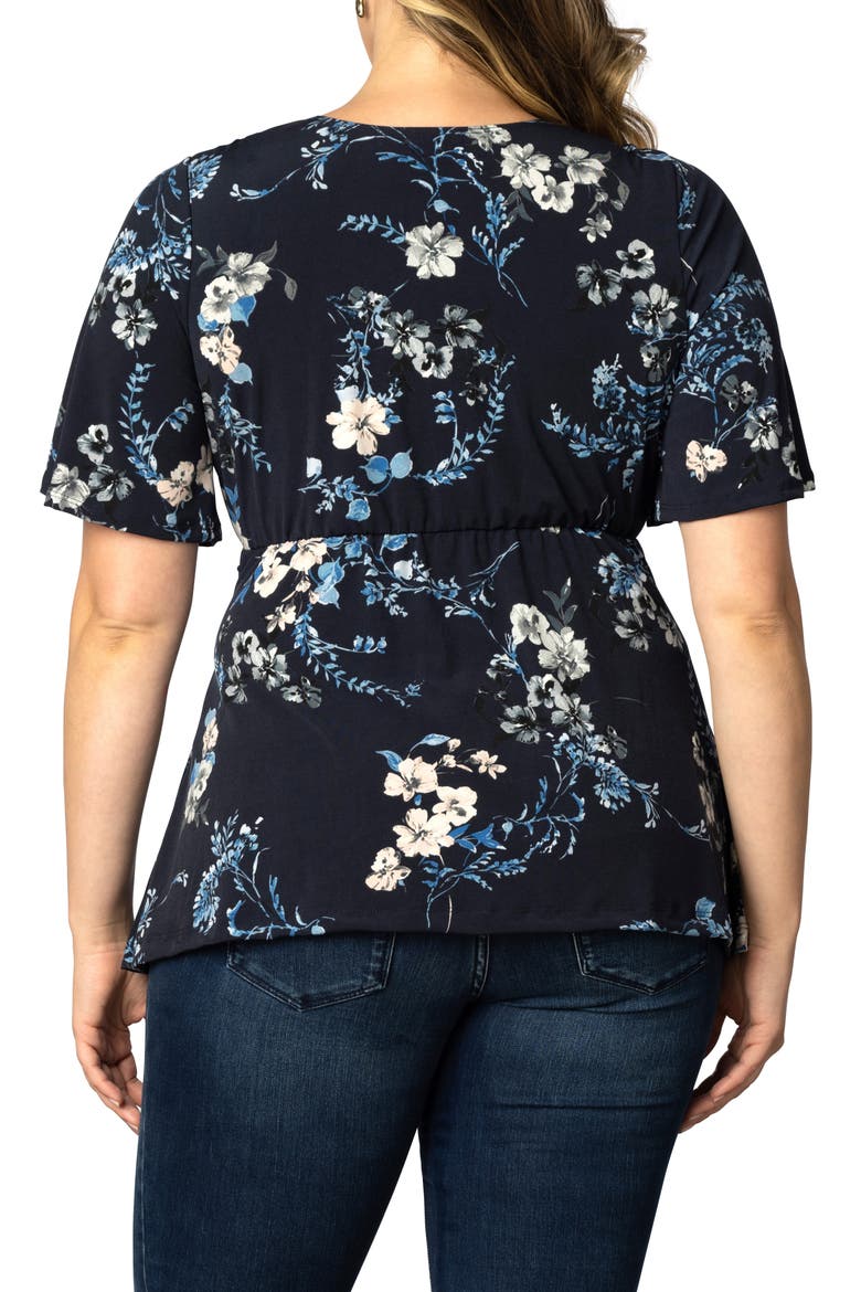 Abby Twist Front Top, Alternate, color, FRENCH BLUE GARDEN
