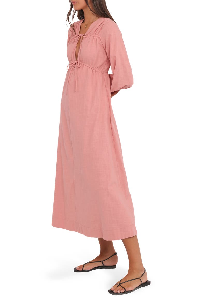 Riven Long Sleeve Maxi Dress, Alternate, color, PINK