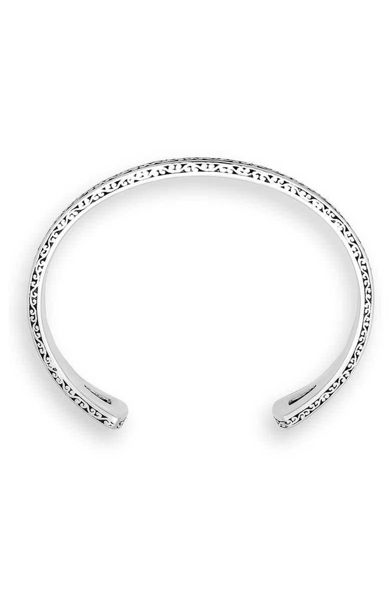 Lois Hill Sterling Silver Scroll Cuff Cutout Edge Bracelet, Alternate, color,