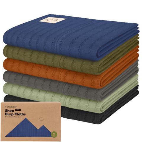6-Pack Shea (Stria) Burp Cloths