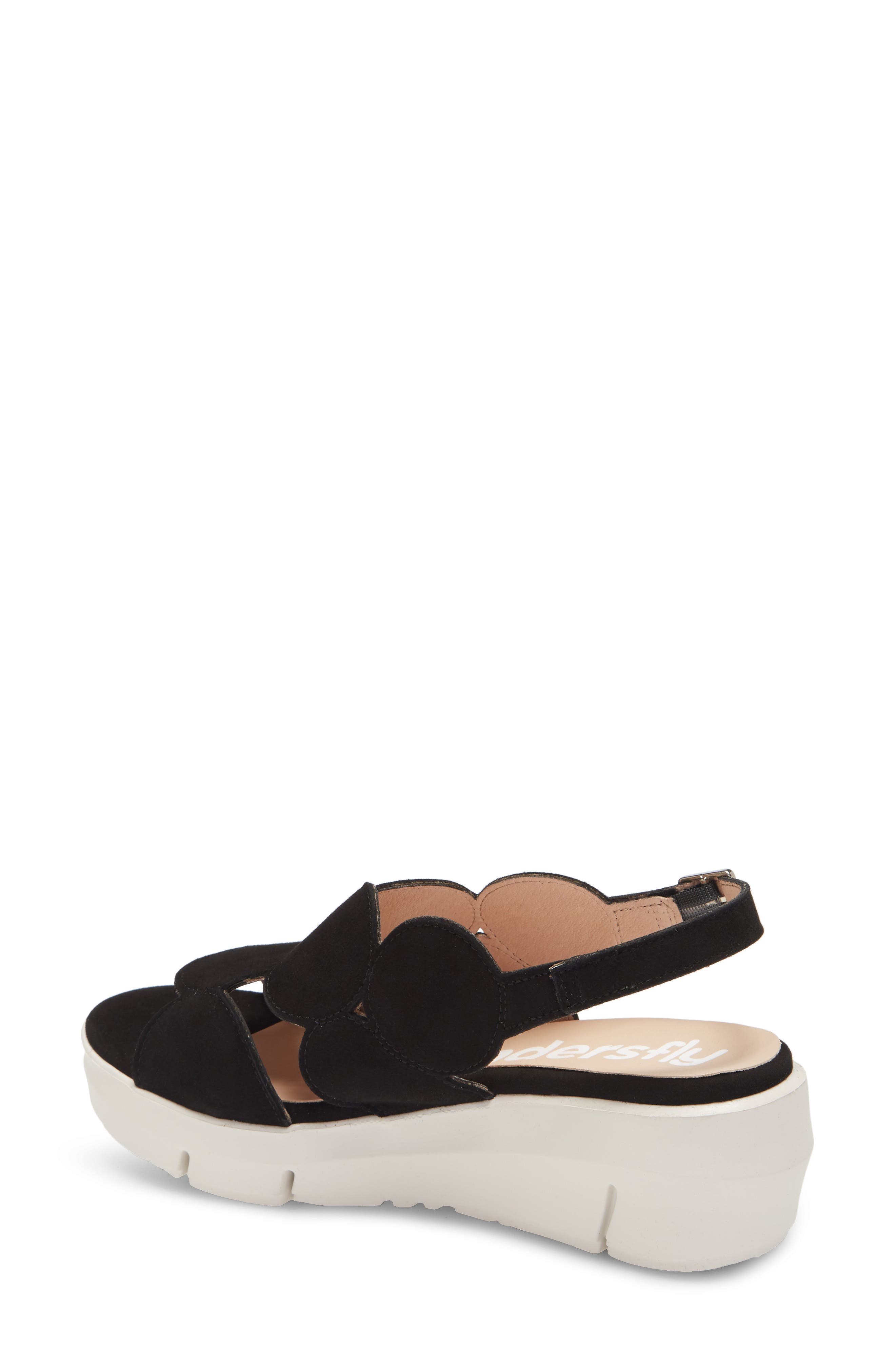 Wonders Platform Sandal, Alternate, color, Black Suede