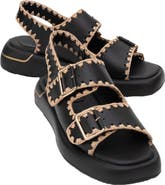 Forever & Always Shoes Douro Braided Rope Strap Leather Sandal
