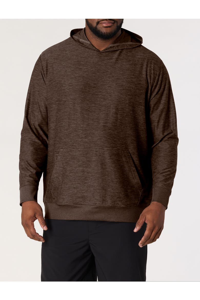 Big & Tall Lightweight Versatility Hoodie, Alternate, color, BROWN MARL