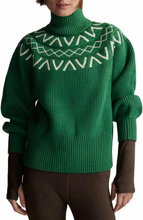 Varley Marcie Fair Isle Mock Neck Sweater