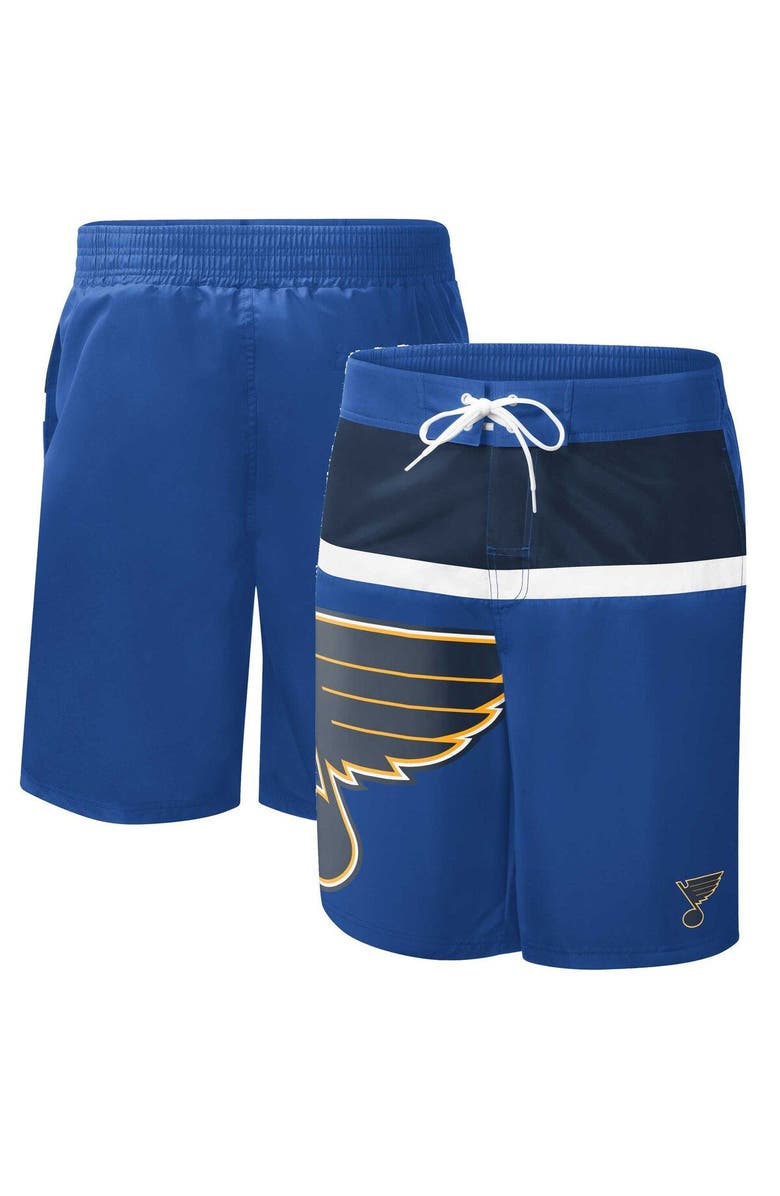 STARTER Men's Starter Blue St. Louis Blues Sea Wind Swim Trunks, Alternate, color, Royal