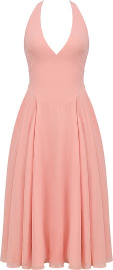 Solada Floral Halter Midi Sundress