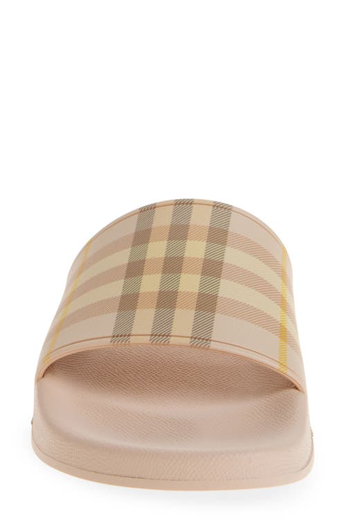 Burberry Furley Check Slide Sandals In Neutral