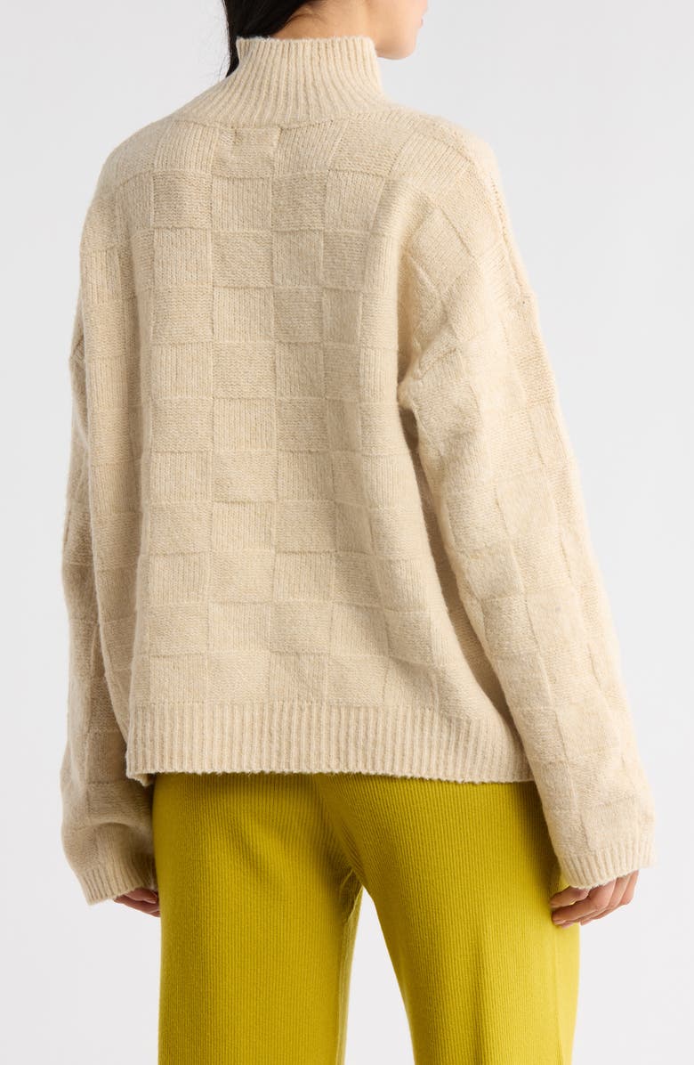 FRNCH Bella Mock Neck Sweater, Alternate, color, Beige