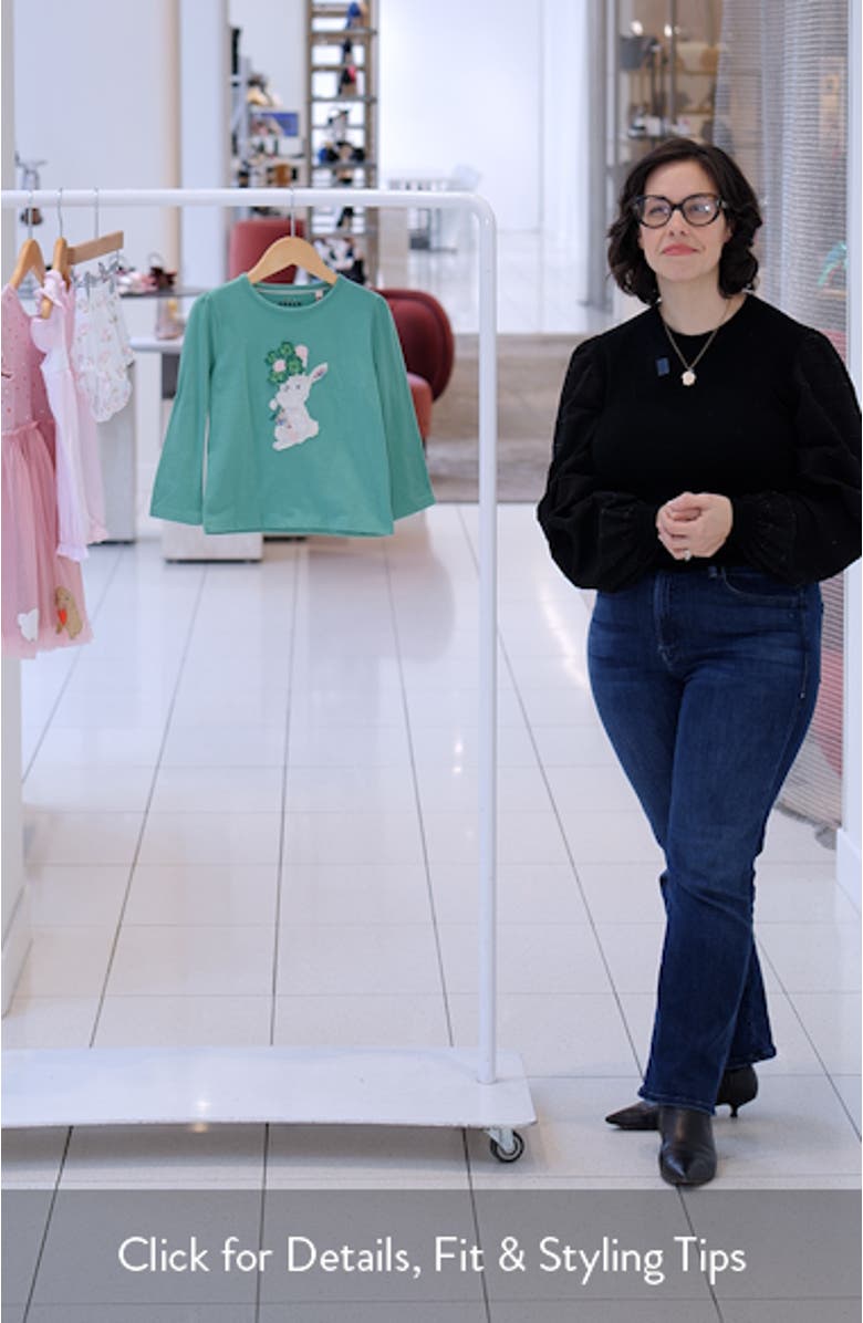 Kids' Puff Sleeve Appliqué T-Shirt, sales video thumbnail