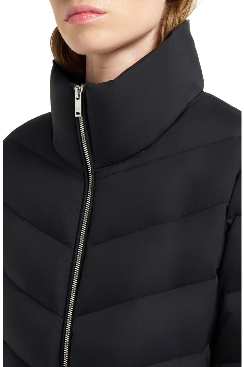 Belle Cote Genuine Shearling Collar Water Repellent 800 Fill Power Down Puffer Jacket, Alternate, color, BLACK