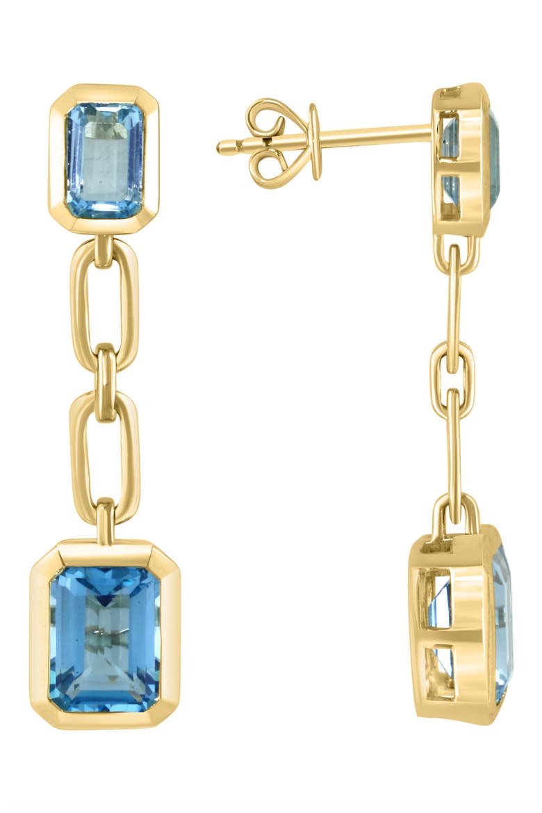 Sky Blue Topaz Drop Earrings, Main, color, BLUE