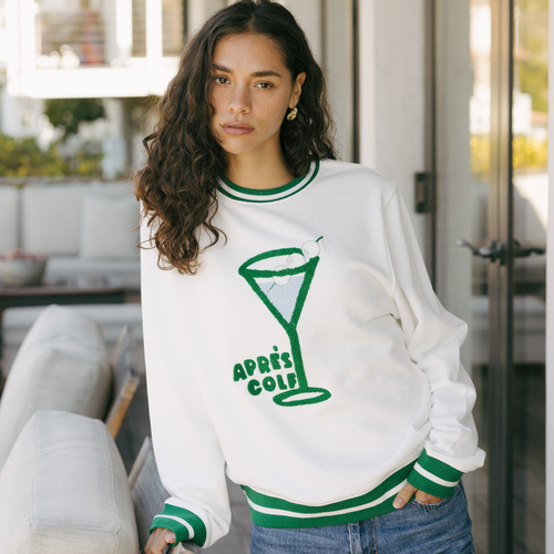 Ellsworth + Ivey Sweatshirt Aprés Golf In White