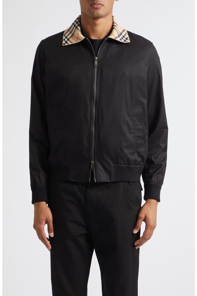 Glenfields Gabardine Jacket, Main, color, BLACK