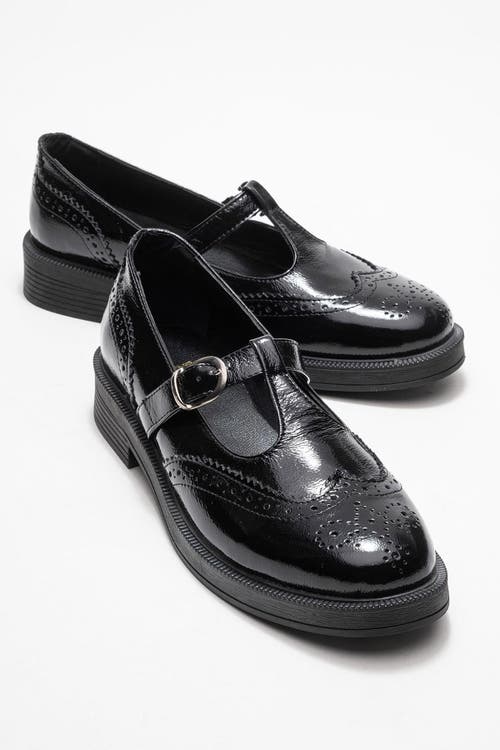 Forever & Always Shoes Janney Leather Strap Loafers In Black