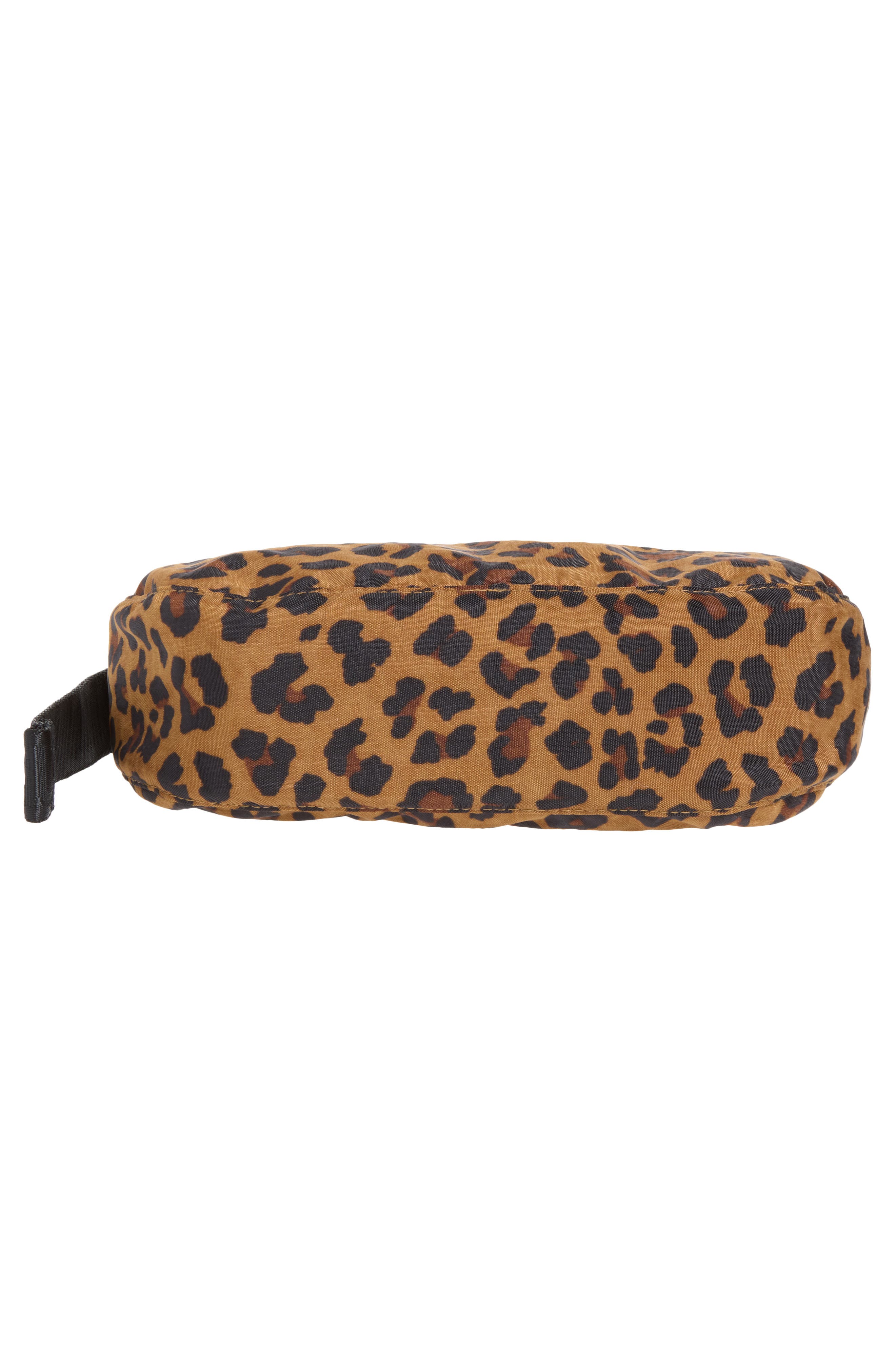 Small Recycled Nylon Crescent Crossbody Bag, Alternate, color, LEOPARD