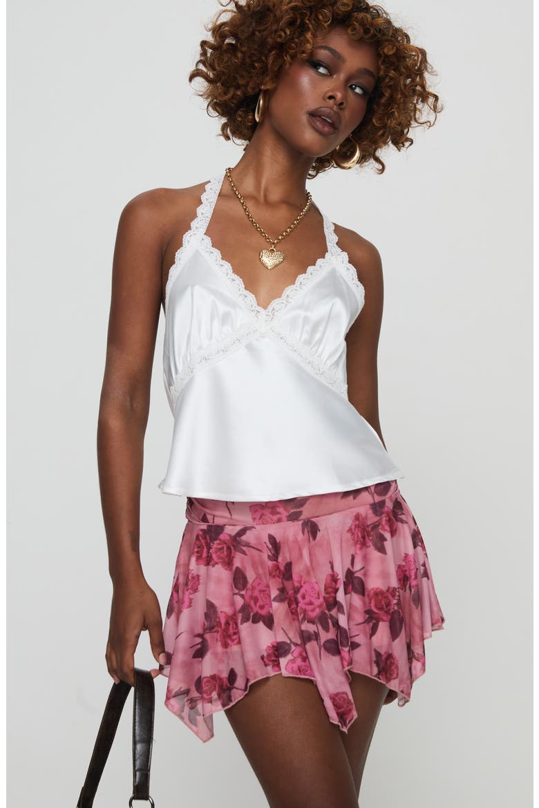 Annaliese Satin Lace Camisole, Alternate, color, WHITE