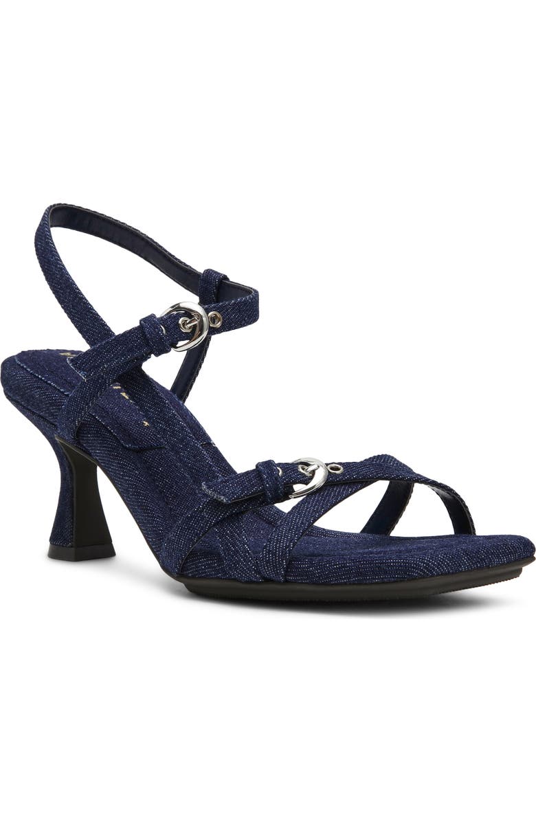 Anne Klein Jaydyn Kitten Heel Sandal, Main, color, Denim