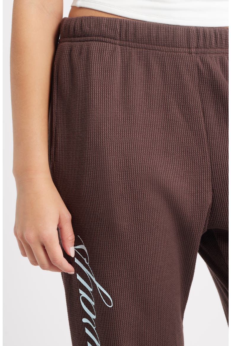Empathy Always Waffle Knit Pants, Alternate, color, BROWN