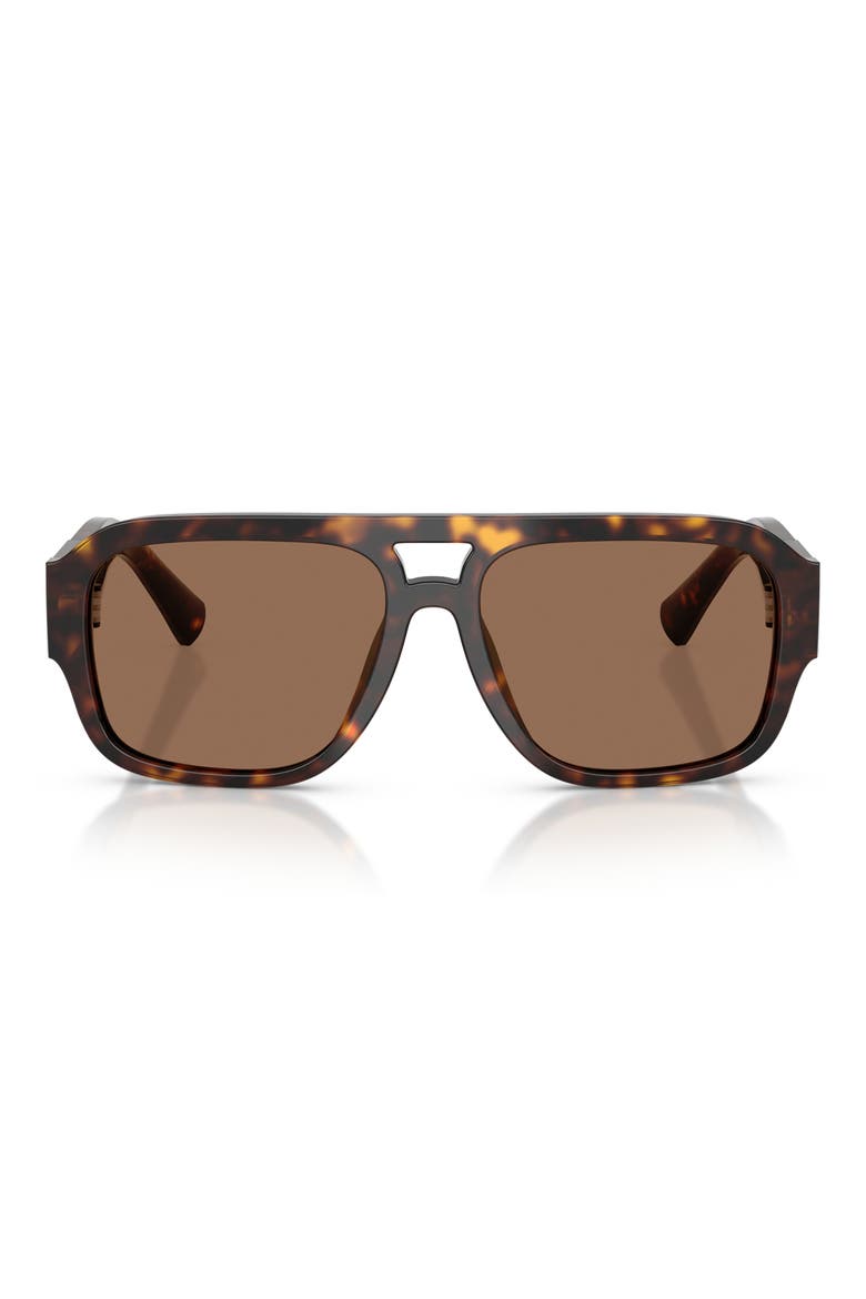 58mm Pilot Sunglasses, Main, color, HAVANA / DARK BROWN
