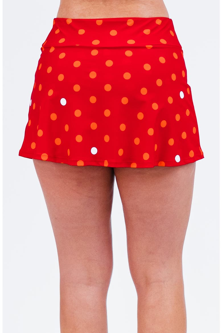 Short Swim Skort With Shorts, Alternate, color, Dotty