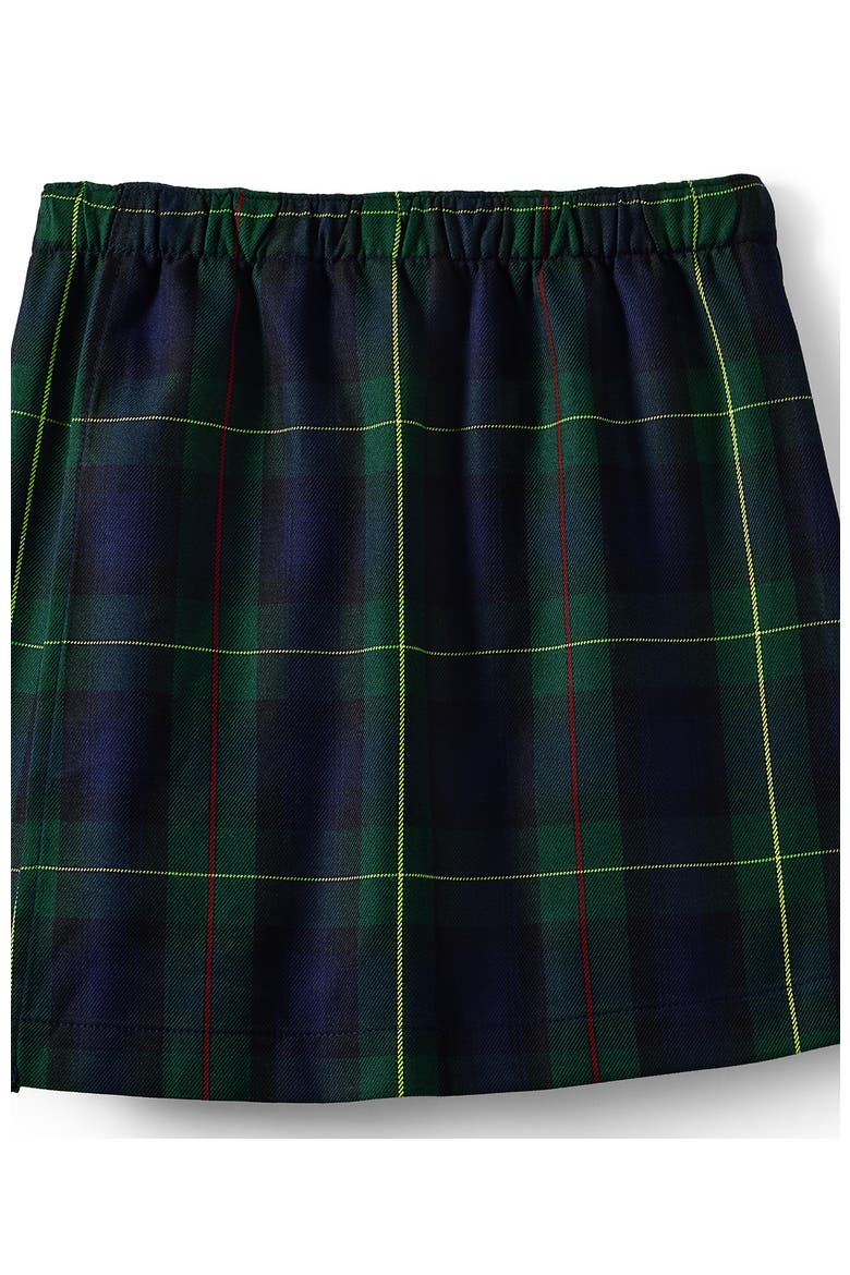 School Uniform Girls Plaid A Line Tab Skort Top of Knee, Alternate, color, Hunter/Classic Navy Plaid