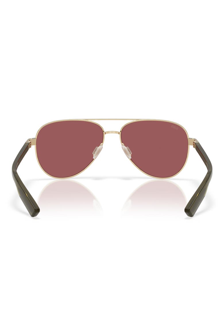 57mm Polarized Pilot Sunglasses, Alternate, color, BRUSHED GOLD/ GOLD MIRROR 580G