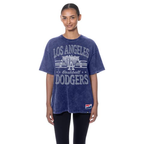 Women's New Era  Blue Los Angeles Dodgers Oversized Boyfriend T-Shirt
