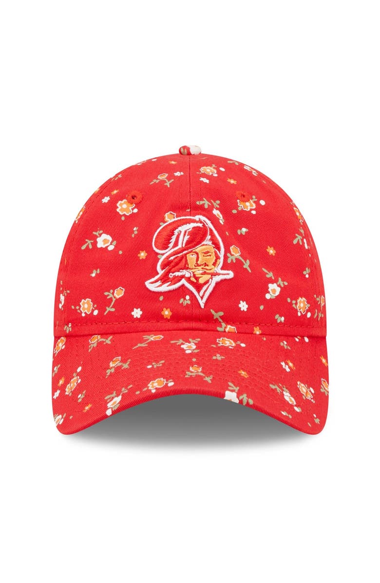 New Era Women's New Era Red Tampa Bay Buccaneers  Floral 9TWENTY Adjustable Hat, Alternate, color, 