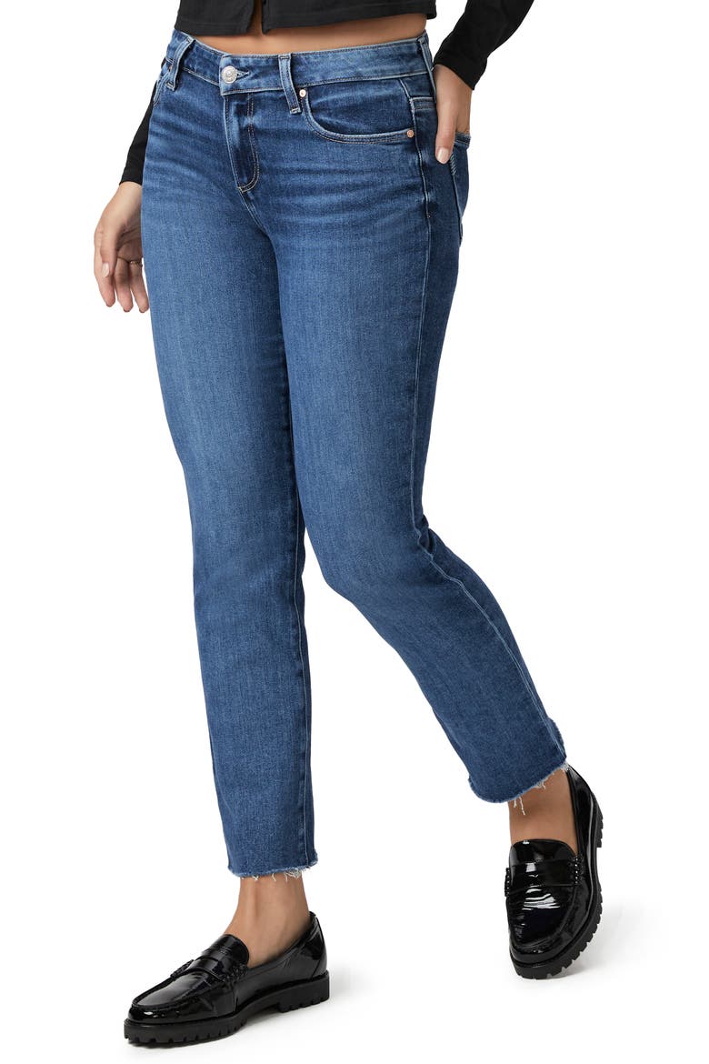 Amber Raw Hem Straight Leg Ankle Jeans, Main, color, A CAPELLA