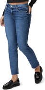 PAIGE Amber Raw Hem Straight Leg Ankle Jeans