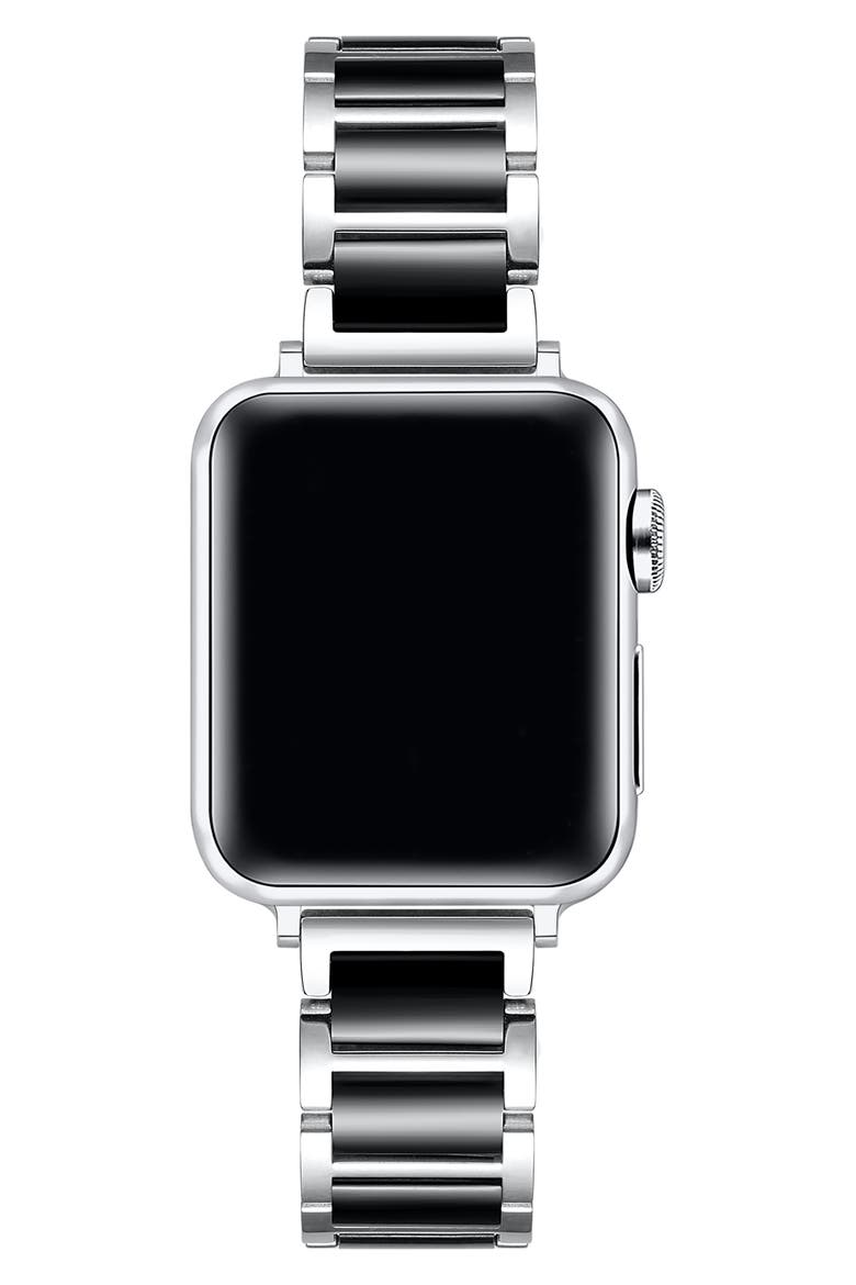 Alec Apple Watchband, Alternate, color, SILVER/ BLACK