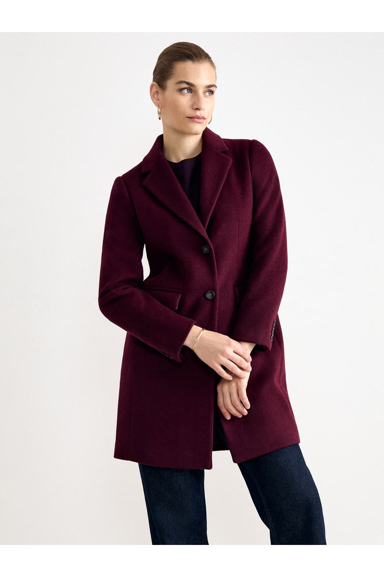 Lydia Wool Coat, Main, color, Burgundy