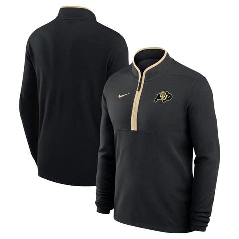Men's Nike Black Colorado Buffaloes Coaches Courtside Basketball Victory Performance Quarter-Zip Top