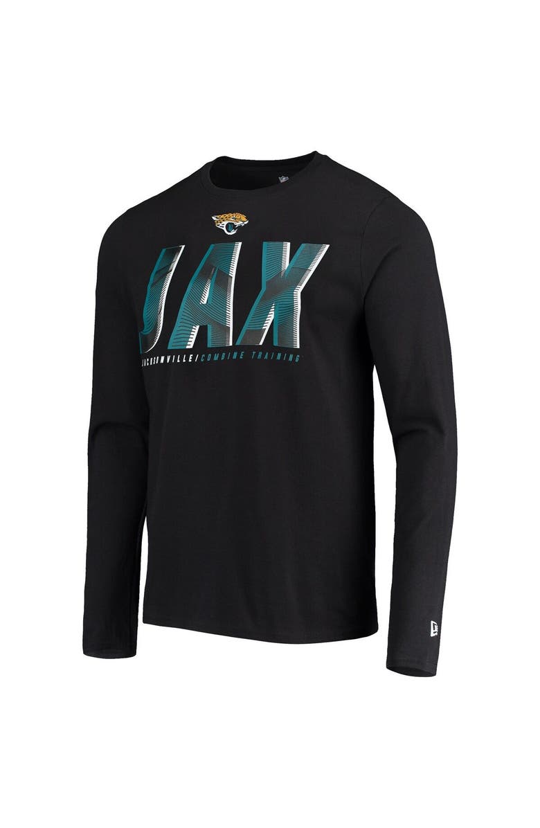 New Era Men's New Era Black Jacksonville Jaguars Combine Authentic Static Abbreviation Long Sleeve T-Shirt, Alternate, color,