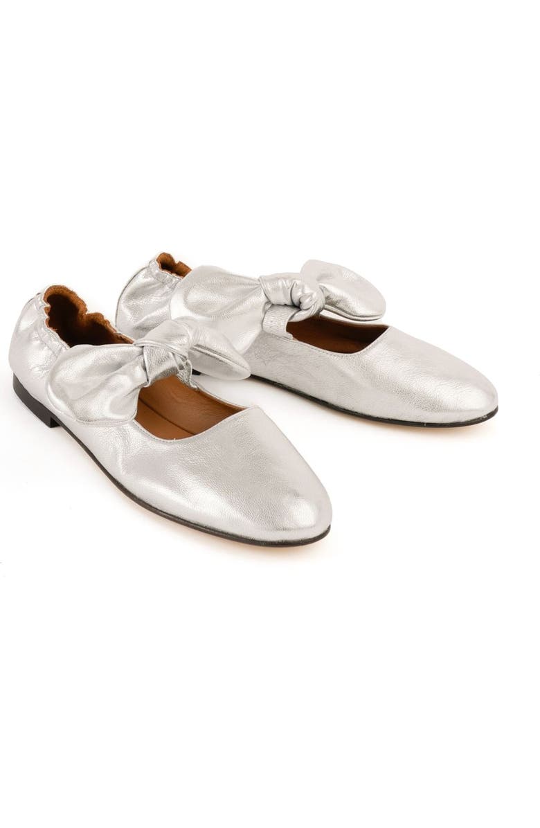 Penelope Chilvers Minnie Mary Jane Flat, Alternate, color, Silver