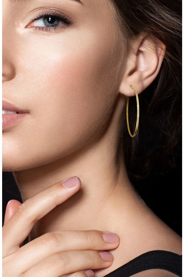 Polished Hoop Earrings, Alternate, color, GOLD