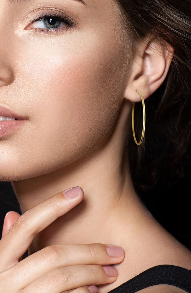 DELMAR Polished Hoop Earrings, Alternate, color, 