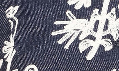 Avec Les Filles Brocade Embroidery Crop Vest In Blue