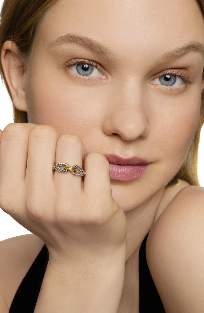 Cable Loop Ring with 18K Gold