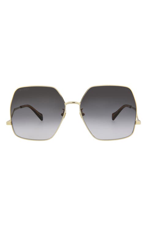61mm Square Sunglasses