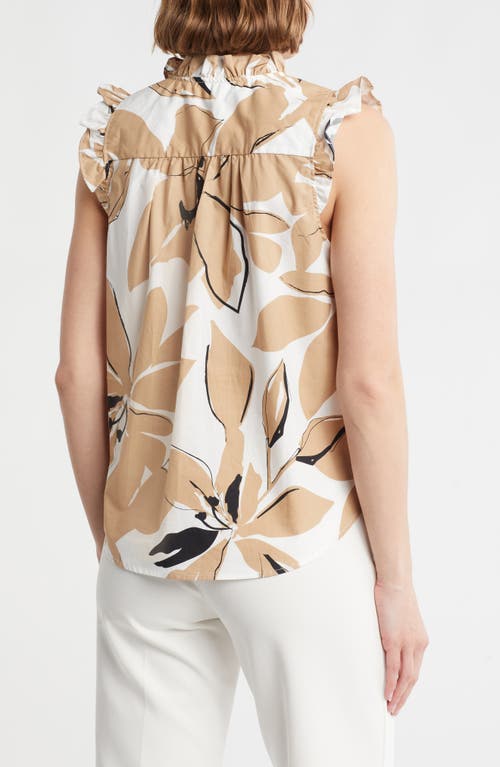 Ellen Tracy Ruffle Cotton Top
