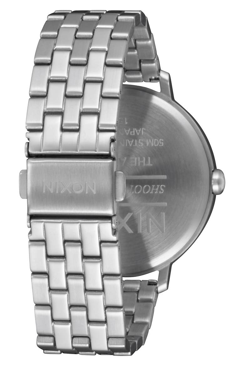 The Arrow Bracelet Watch, 38mm, Alternate, color, ALL SILVER