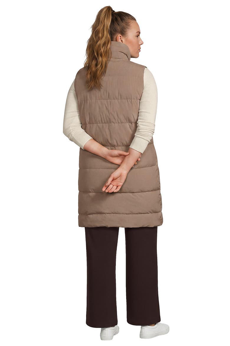 Wide Channel 600 Down Puffer Long Vest, Alternate, color, Cocoa