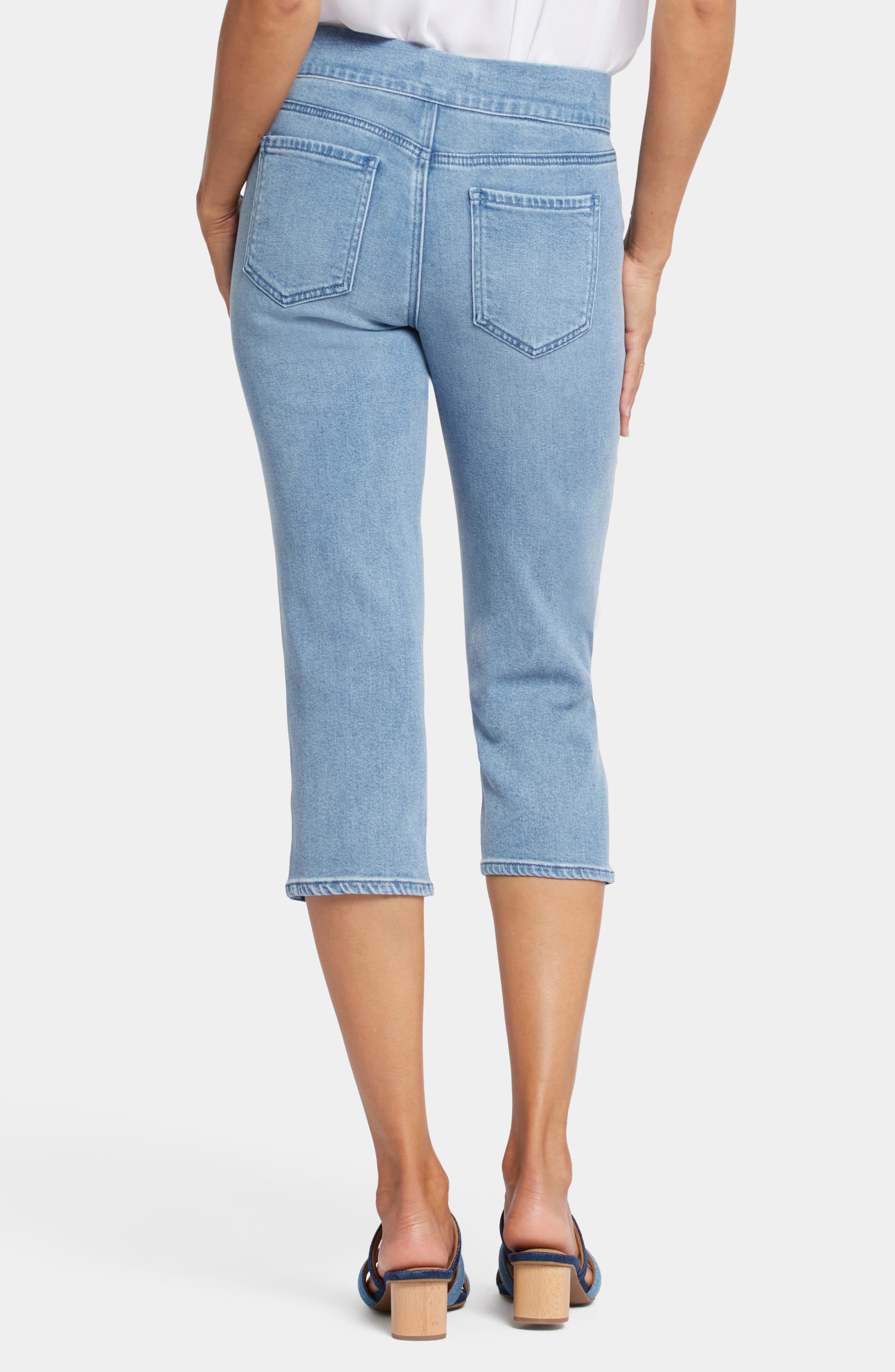 Dakota Side Slit Pull-On Capri Jeans - image 2