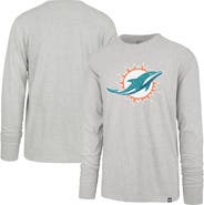 '47 Men's '47 Gray Miami Dolphins Premier Franklin Long Sleeve T-Shirt